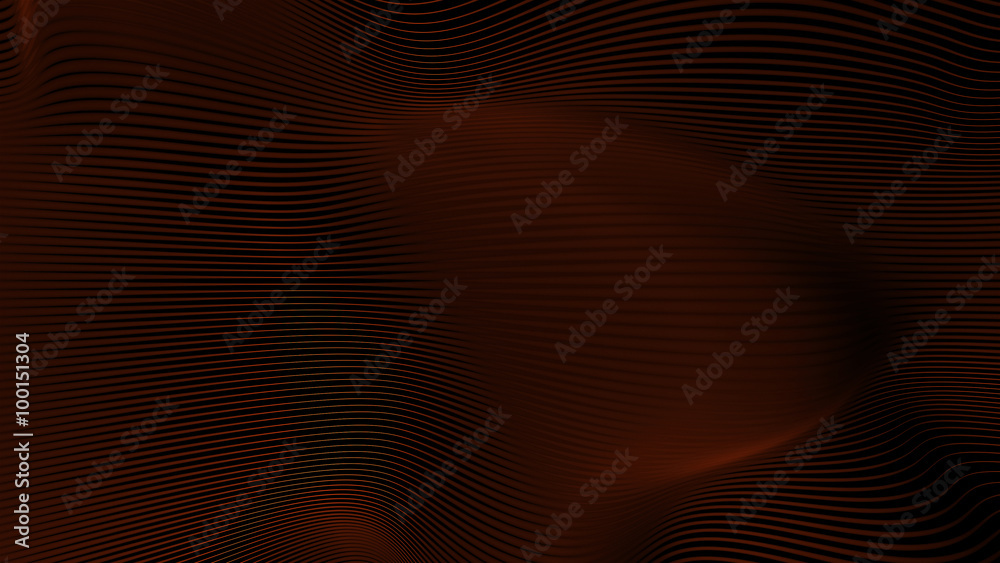 Poster abstract 3d background made of deformed strings