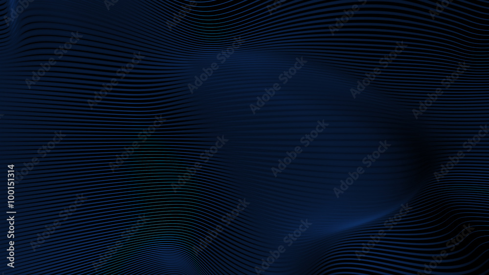 Poster abstract 3d background made of deformed strings