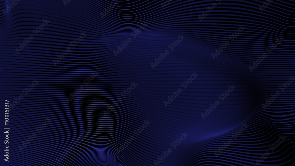 Poster abstract 3d background made of deformed strings