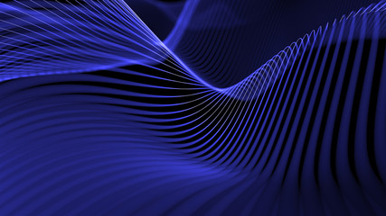 abstract 3d background made of deformed strings  - 100151345