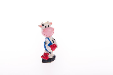 Statuette of a cow with a heart Valentine's Day