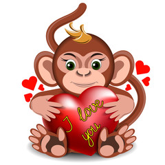 Love the little monkey with the heart