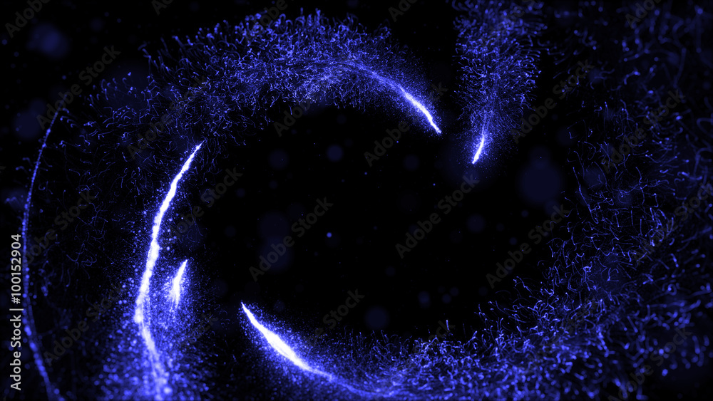 Poster abstract spiral twisted particle background