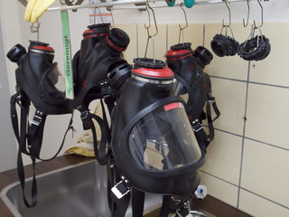 Obraz premium Atemschutzmasken gereinigt