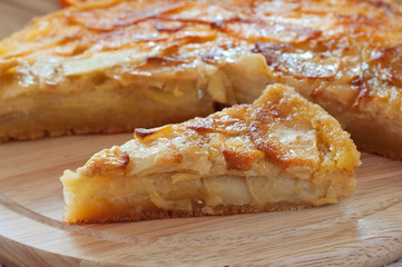 piece of apple pie closeup