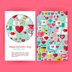 Vector Happy Valentine Day Banners Set Template