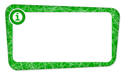 Obraz premium Abstract box for your text with info symbol