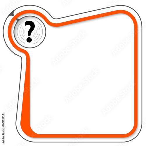 "Red frame for your text and question mark" Stock image and royalty