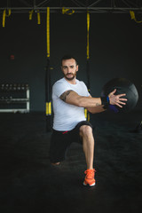 man in a gym exercising
