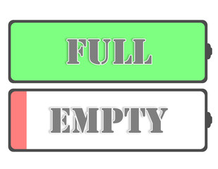 dolu ve boş pil