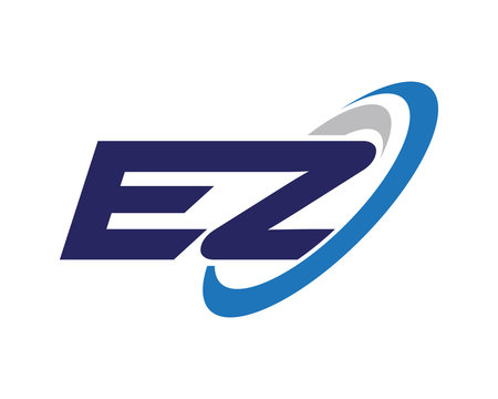 EZ Letter Swoosh Media Technology Logo