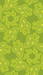 Seamless Green Heart Pattern