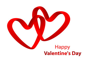 Valentine's day greeting wallpaper on white background