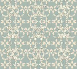 Elegant antique background image of round star curve cross flower pattern.
