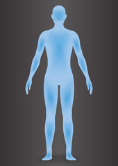 human body silhouette, vector illustration