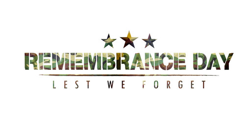 Remembrance Day logo military camouflage background