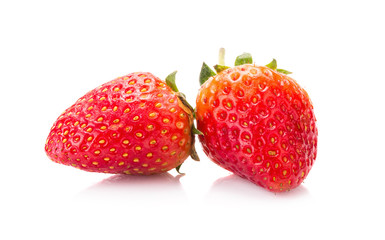 Strawberry on white background