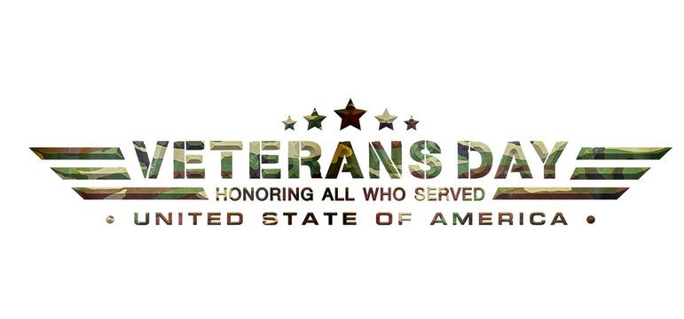 veterans day logo military camouflage background