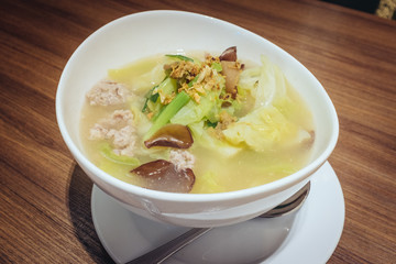 THAI Cabbage Soup with pork