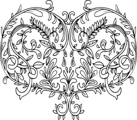 openwork patterned heart