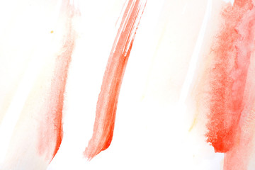 Fototapeta premium Red watercolor brush marks.