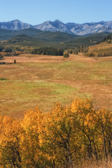 Obraz premium Autumn where Praire Meets Mountains