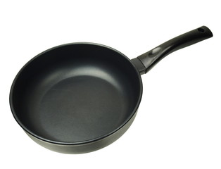 black pan isolated on white background