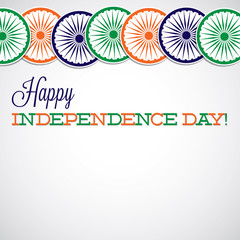 Line India Independence Day card in vector format.