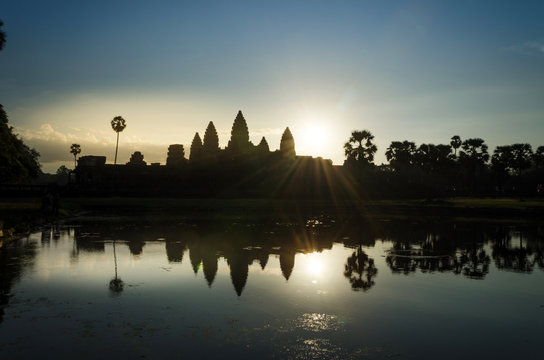 Sunrise at Angkor Wat temple in Siem Reap