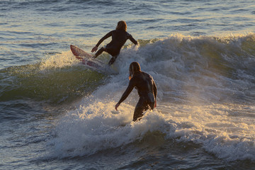 Two surfers