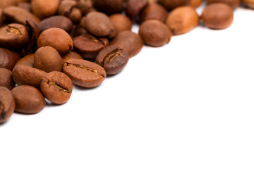 Coffee Beans on white.