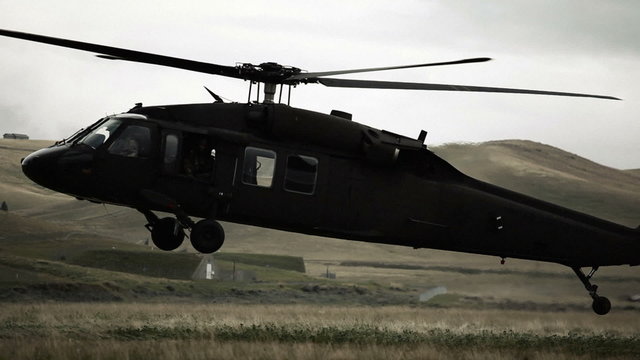 Black Hawk helicopter landing