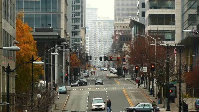 View of James Street and 5th Avenue intersection.