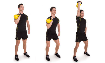 Kettle bell, Uni Push Press, Exercise
