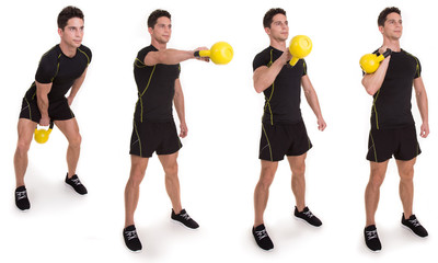 Kettle bell, Uni Swinging Clean, Exercise