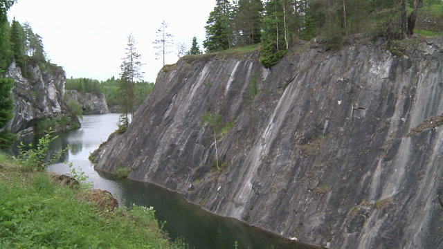 Natural Park of Ruskeala , the first field of marble, Karelia.