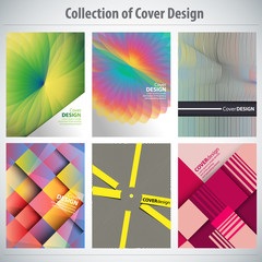 Collection of cover design, vector brochure, flyer template. Can be used as concept for your graphic design. Proportionally for A4 size
