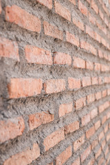 Close up of old vintage brick wall for background