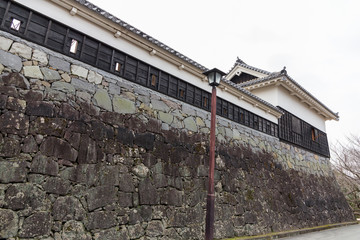Perspective View of Stone Wall of Castle