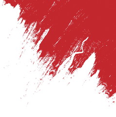 red brush stroke isolated on white background and texture, illustration design element