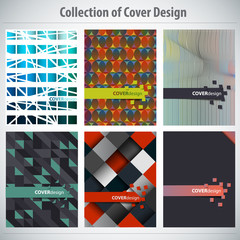 Collection of cover design, vector brochure, flyer template. Can be used as concept for your graphic design. Proportionally for A4 size
