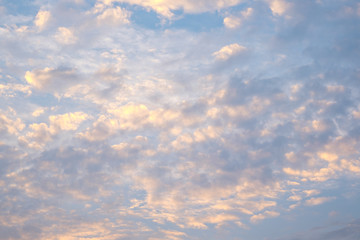 Beautiful colors on cloudscape at sunset and sunrise for backgro