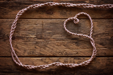 Valentine's day background with rope