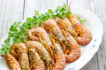 Raw prawns