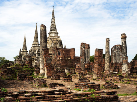 alte Tempelstadt Wat Phra Si Sanphet in Ayutthaya, Thailand