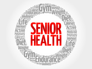 Senior health word cloud, health concept