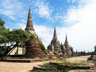 Fototapeta na wymiar alte Tempelstadt Wat Phra Si Sanphet in Ayutthaya, Thailand