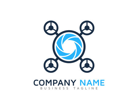 Drone Camera Logo Design Template