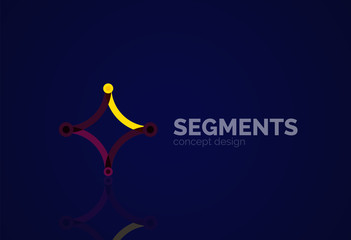 Vector outline minimal abstract geometric logo