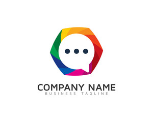 Colorful Talk Logo Design Template